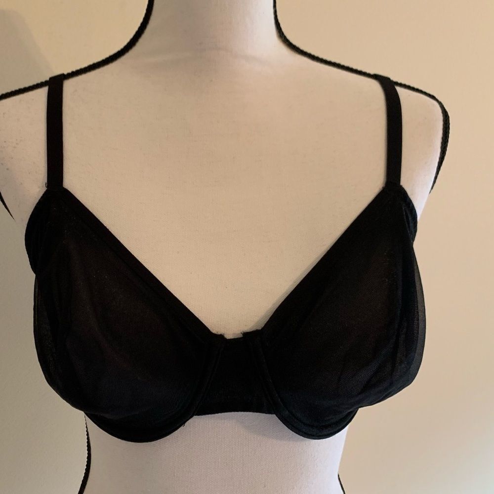 Sheer black bra by Marie Meili